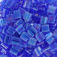 Miyuki tila 5x5mm beads - Transparent light sapphire ab TL-261